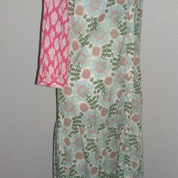 ZARA MS SZ LARGE MULTI-COLOR FLORAL MIXED PRINT BUTTON FRONT PALOMA MIDI DRESS - Picture 5 of 11